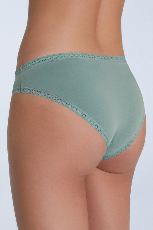 1111-109 | Damenslip mit Spitze - Eisberggrün