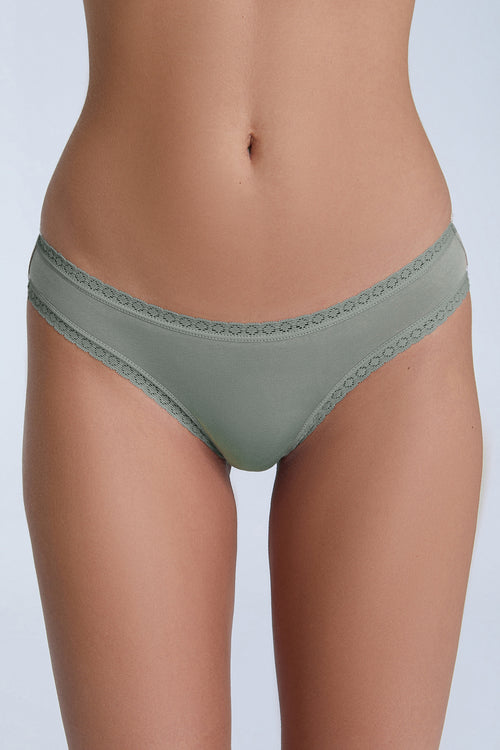 1111-109 | Damenslip mit Spitze - Eisberggrün