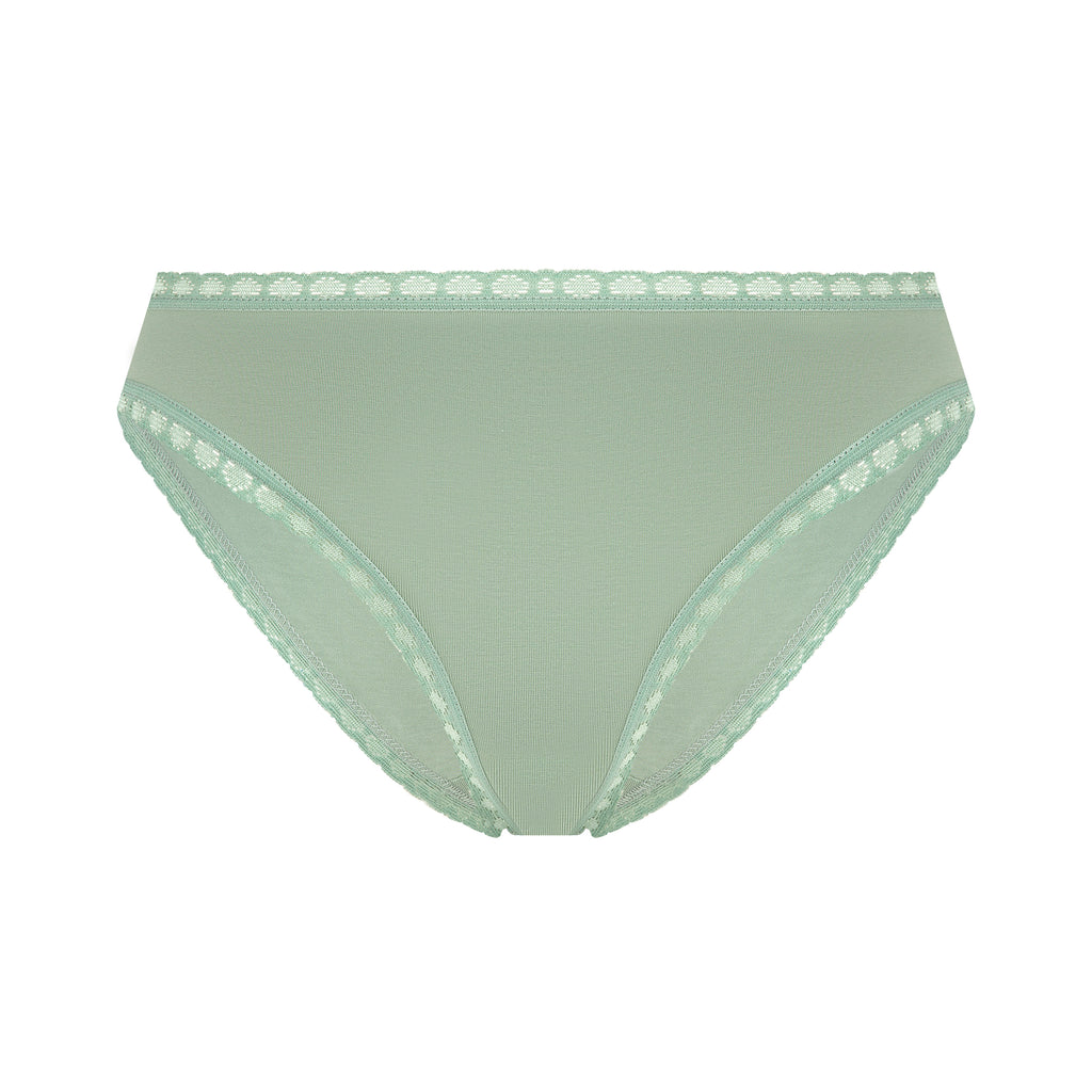 1111-109 | Damenslip mit Spitze - Eisberggrün