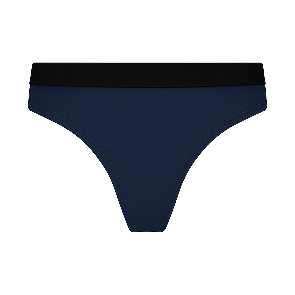 1119-027 | Women`s Brazilian Briefs with Elastic Waisband - Dark Blue