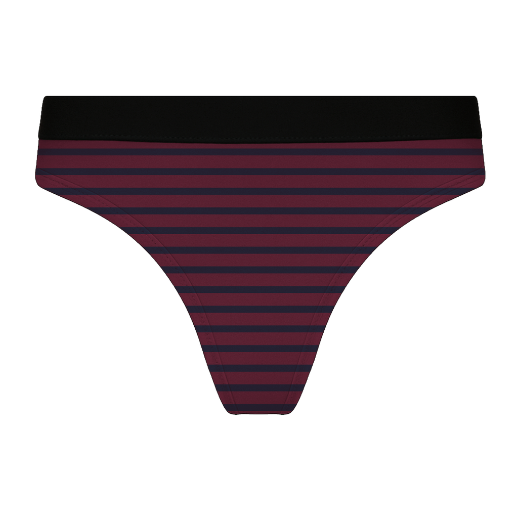 1119-081 | Brazilian Slip mit Gummibund - Tibetrot/Navy