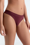 1122-030 | Hoch geschnittener String Tanga - Bordeaux