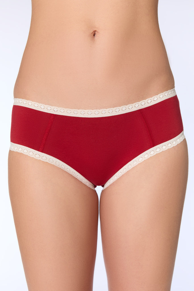 1131-01 | Hipster mit Spitze - Rot