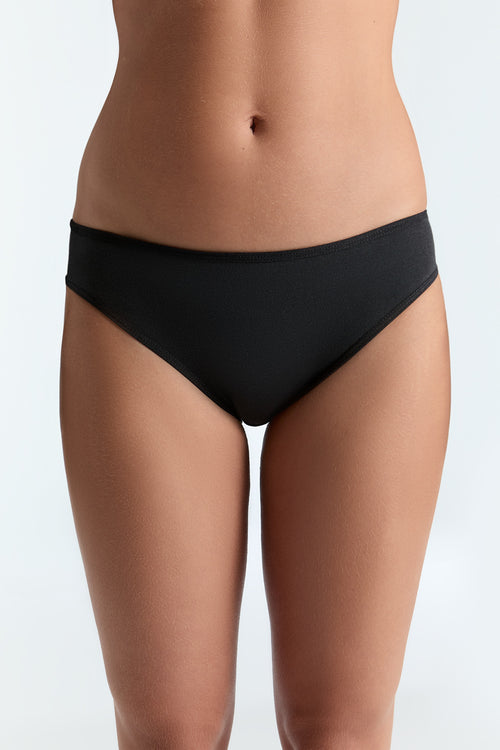 3P1151-113 | Damen Slip Klassisch - Schwarz/Aubergine/Eisberggrün