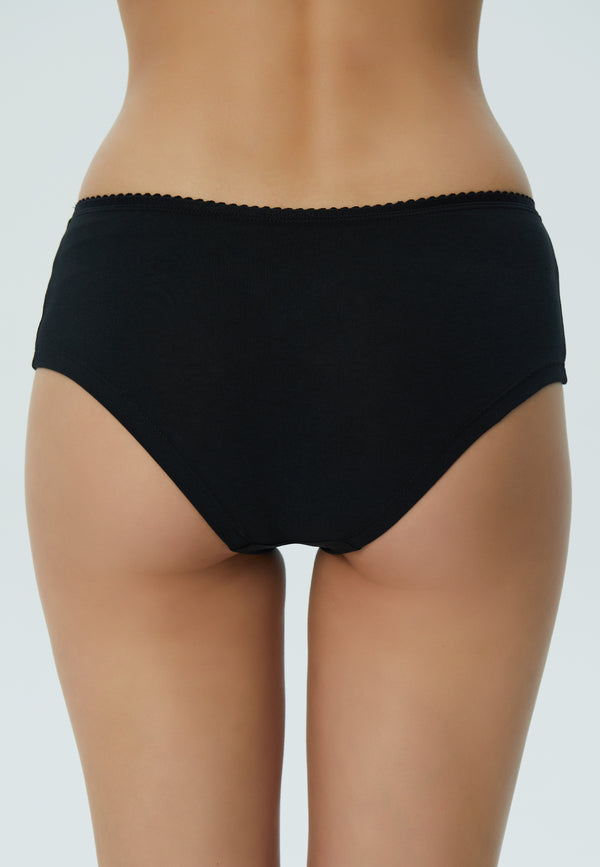 1155-01 | Women Pants  with lace - Black