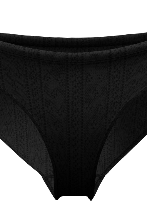 1161-021 | Women Jacquard Brief - Black