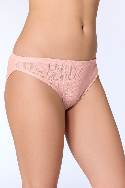 1161-149 | Damen Jacquard Slip - Pfirsich