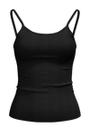 1241-021 |Damen Jacquard Top - Schwarz