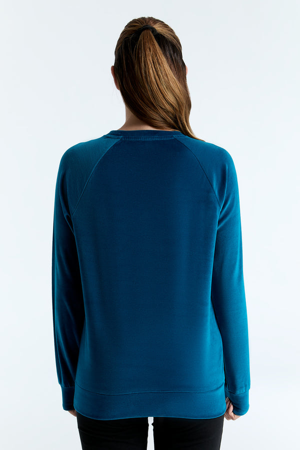 1277-045 | Women Velvet Sweatshirt - Night blue