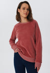 1278-072 | Damen Cord Sweatshirt - Dunkel Mauve