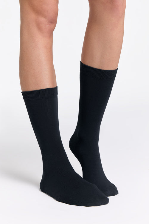 1301 | Unisex Socken - Schwarz (6er Pack)