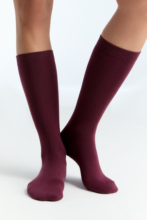 1305 | Unisex Socken - Bordeaux (6er Pack)