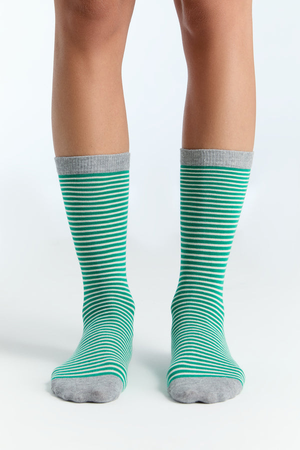 1307 | Unisex Socks - Green-Natural