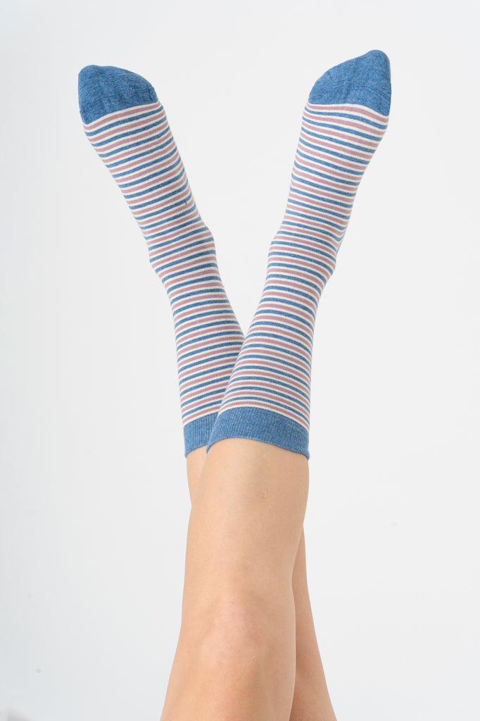 1326 | Unisex Socks - Jeans-Melange-Berry-Nature (6 Pack)