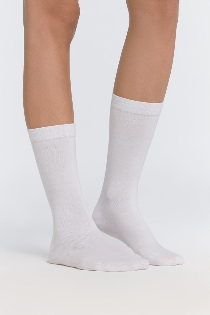 1329 | Unisex Socken - Naturweiss (6er Pack)