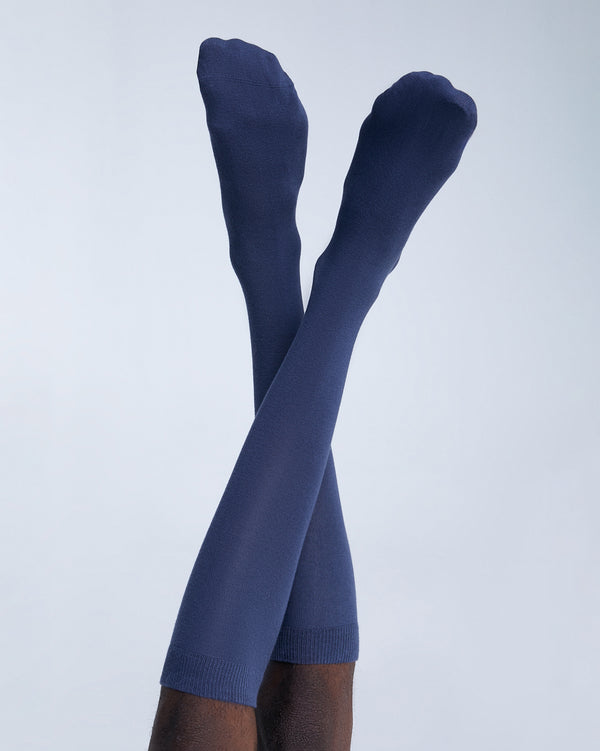 1364 | Unisex Knee-high Socks - Dark Blue (6-pack)
