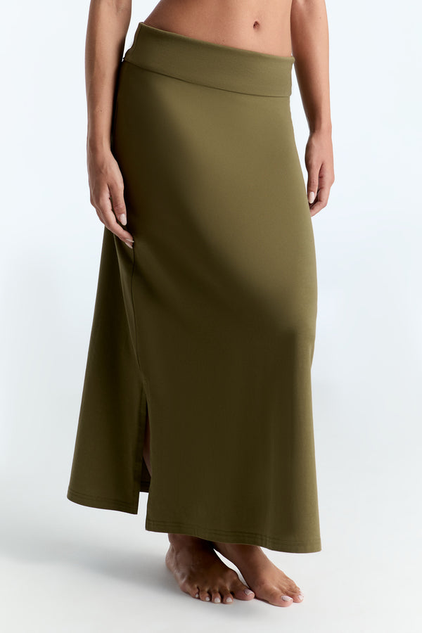 1421-041 | Women Maxi Skirt  - Olive