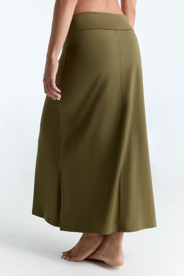 1421-041 | Women Maxi Skirt  - Olive