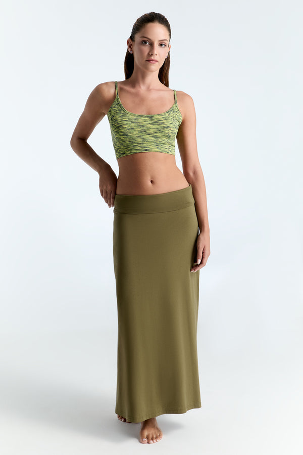 1421-041 | Women Maxi Skirt  - Olive