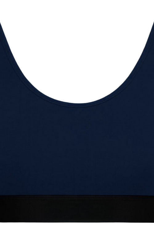 1517-027 | Bustier-Top mit Gummibund - Dunkelblau