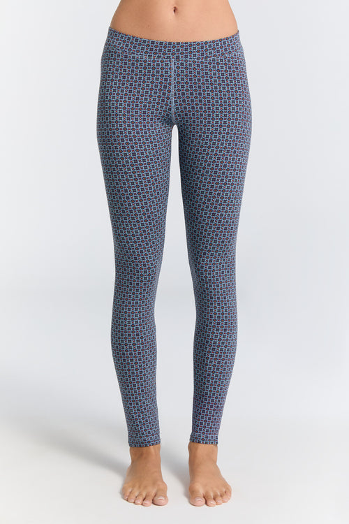 1611-133 | Damen Leggings Baumwolljersey - Floralgeo