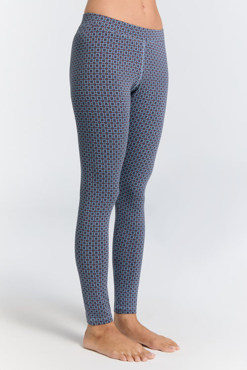 1611-133 | Damen Leggings Baumwolljersey - Floralgeo