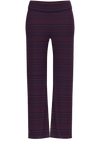 1726-084 | Damen Hose mit Umschlagbund -Geometrisch navy-tibetrot