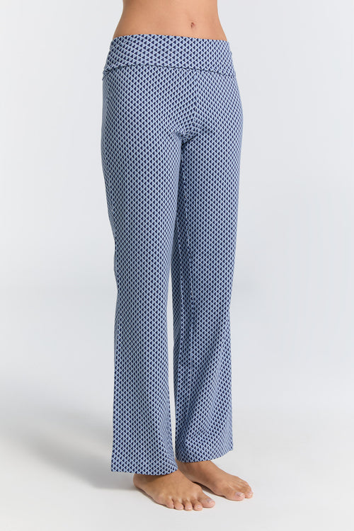 1726-131 | Damen Hose mit Umschlagbund-Geowelle