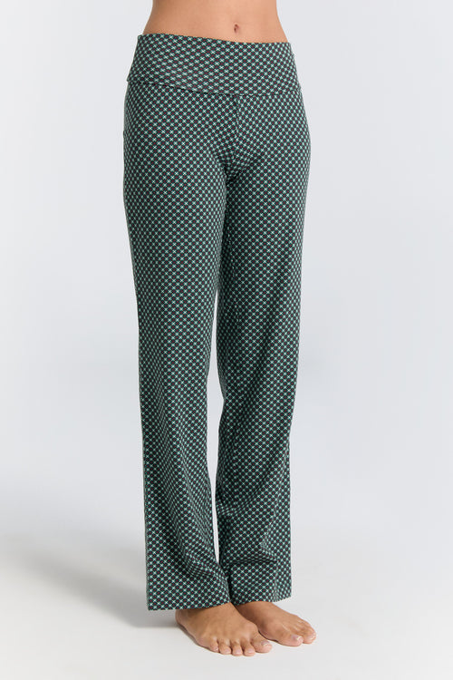 1726-132 | Damen Hose mit Umschlagbund - Waldkubus