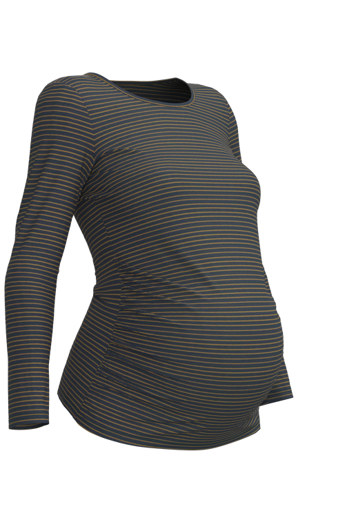 1730-055 | Maternity Top - Indigo-Ingwer