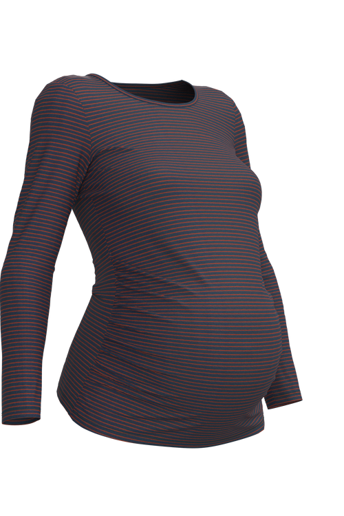 1730-056 | Maternity Top - Indigo-Rosarot