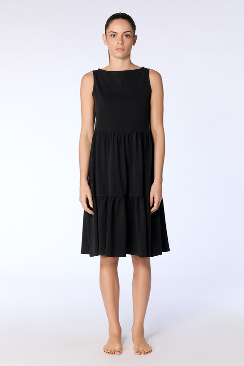 1733-021 | Volantkleid - Schwarz