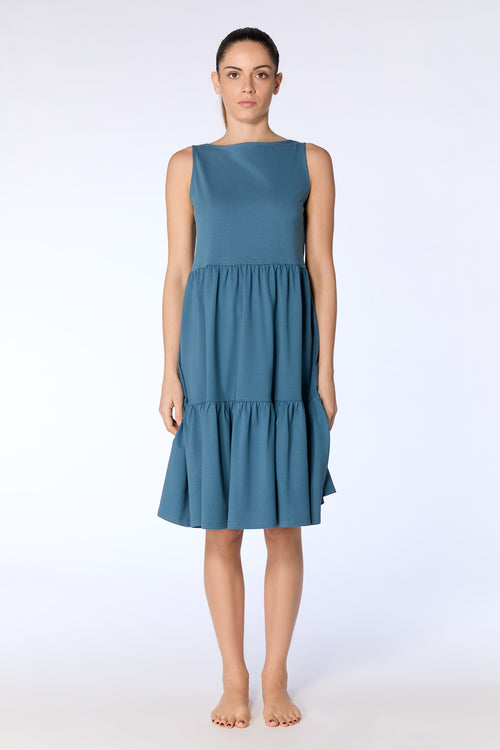 1733-123 | Ruffled Dress – Alpine Grey