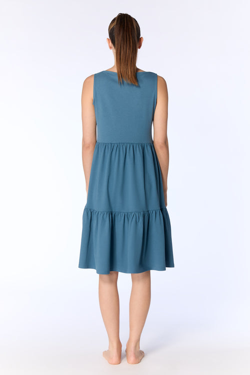 1733-123 | Ruffled Dress – Alpine Grey