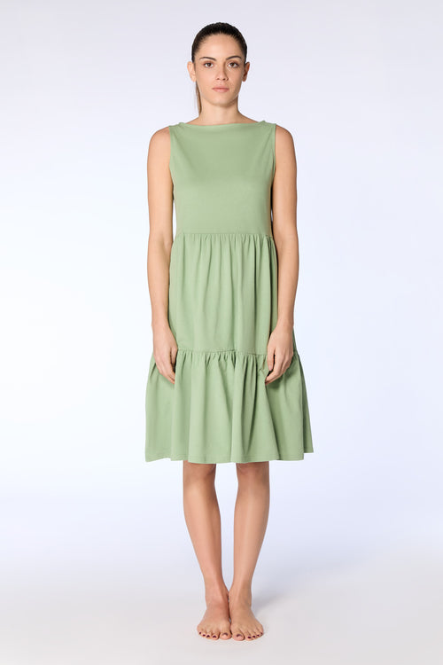 1733-136 | Ruffled Dress – Basil