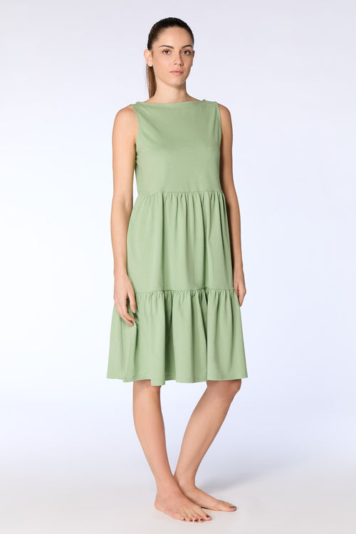 1733-136 | Ruffled Dress – Basil