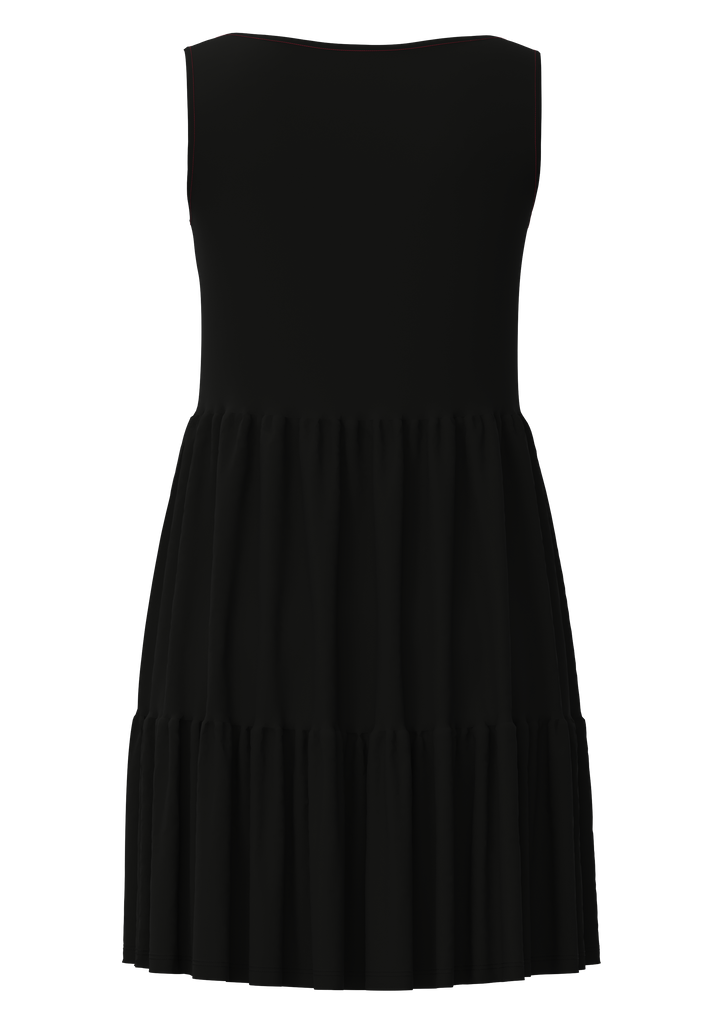 1733-021 | Volantkleid - Schwarz