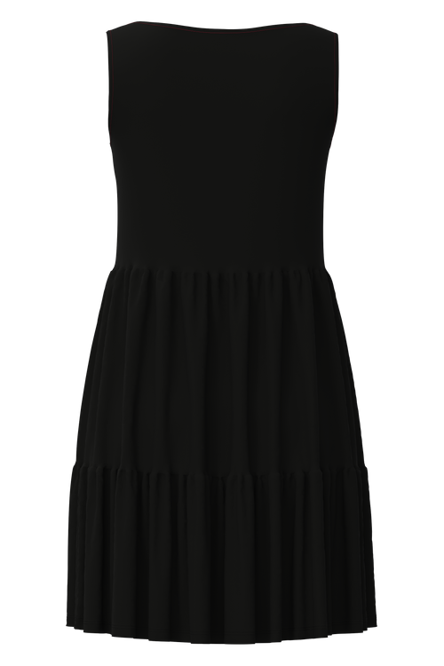 1733-021 | Volantkleid - Schwarz