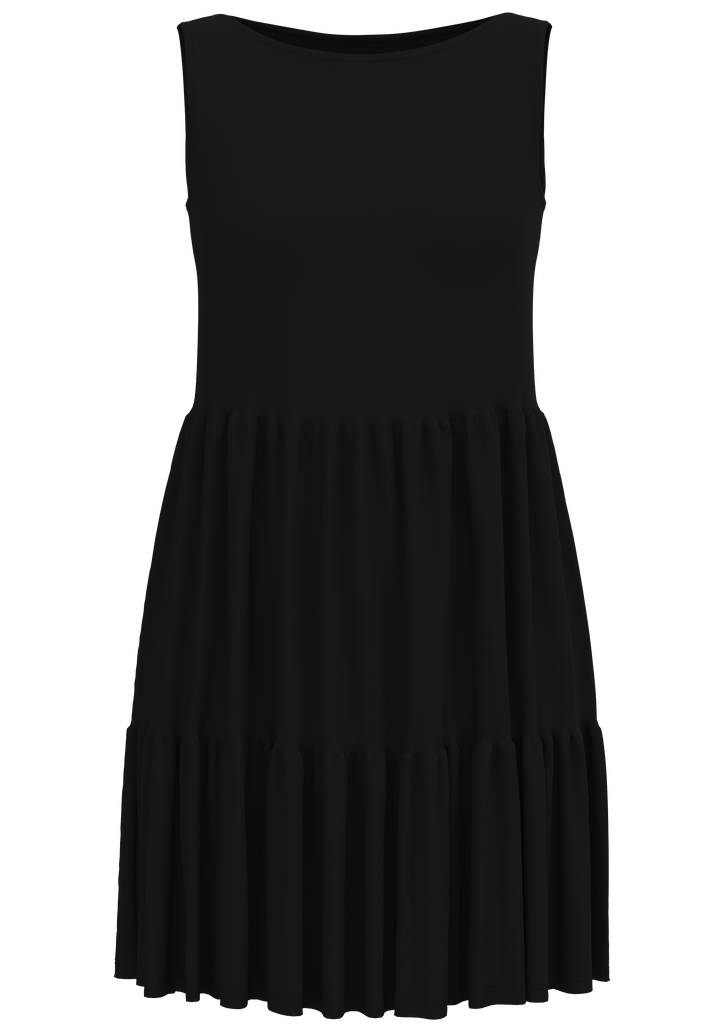 1733-021 | Volantkleid - Schwarz