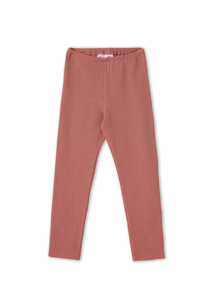 2052 WR | Kids Warm Jersey Leggings - Withered Rose