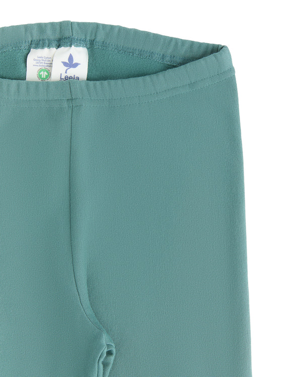 2053 GL | Kids Fleece Leggings - Green Blue