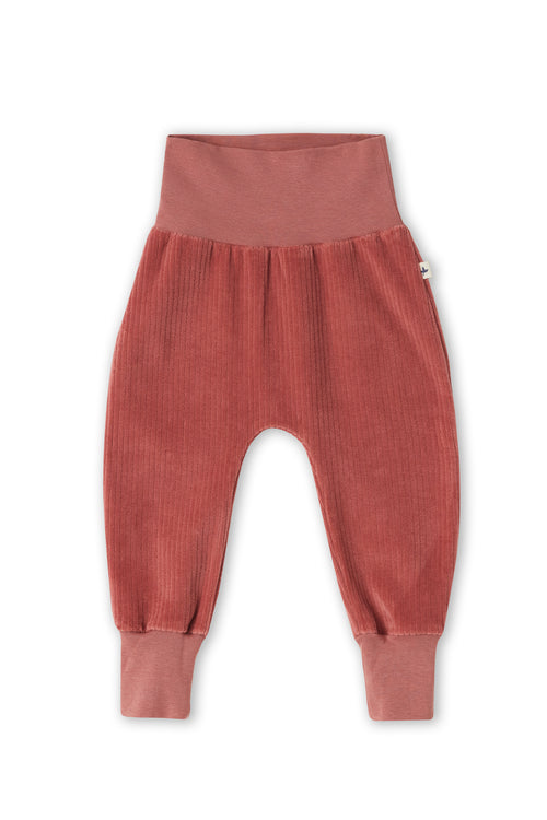 2072 WR | Baby Cords with extra long waistband - Withered Rose