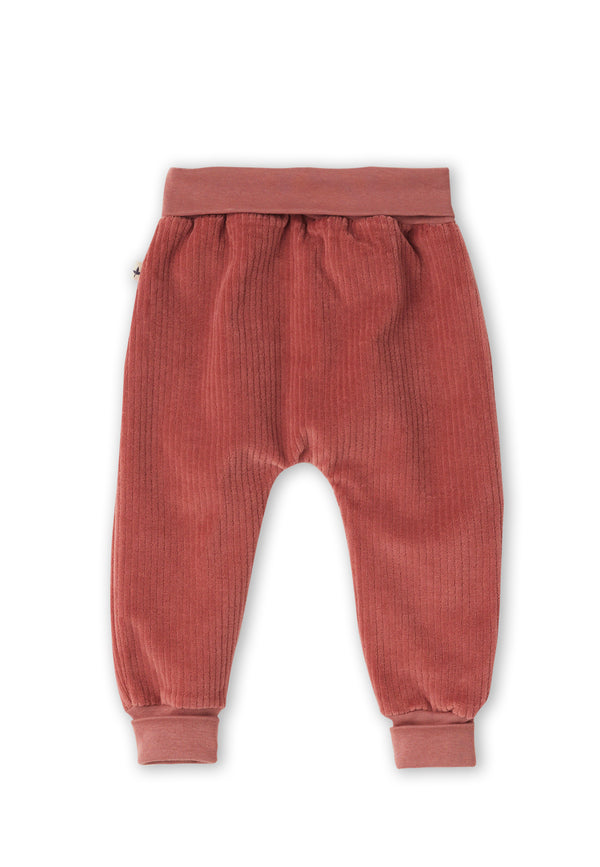2072 WR | Baby Cords with extra long waistband - Withered Rose