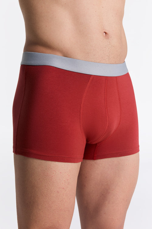 2121-119 | Herren Trunkshorts - Rot Ocker