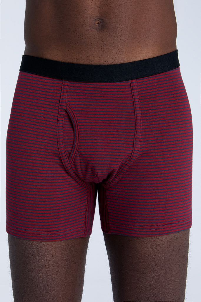 2131-081 | Men Boxershorts - Tibetan Red/Navy Striped
