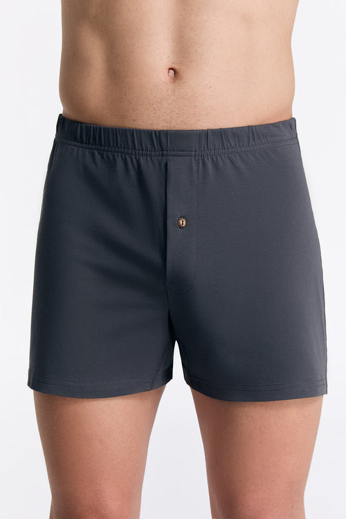 3P2134-142 | Herren Boxershorts - Schwarz-Bordeaux-Anthrazit