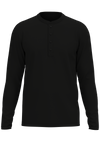 2216-021 | Herren Henley Langarmshirt - Schwarz