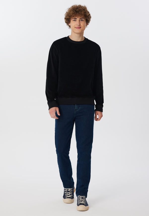 2232-021 | Men Corduroy Sweatshirt - Black