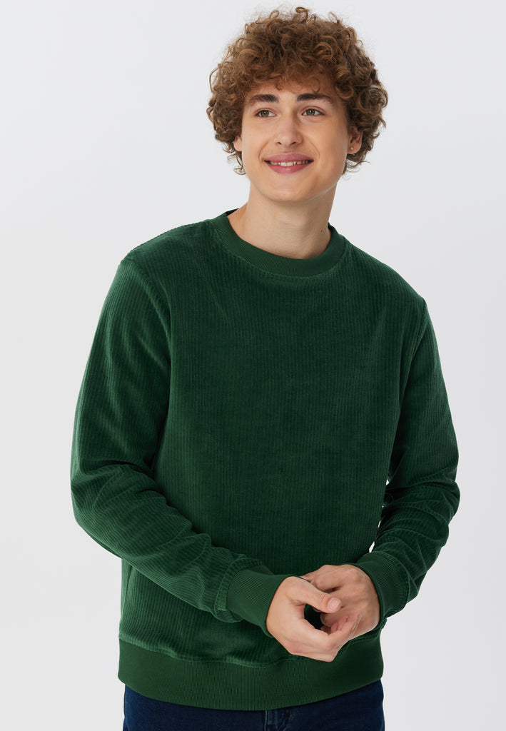 2232-067 | Men Corduroy Sweatshirt - Pine Needles