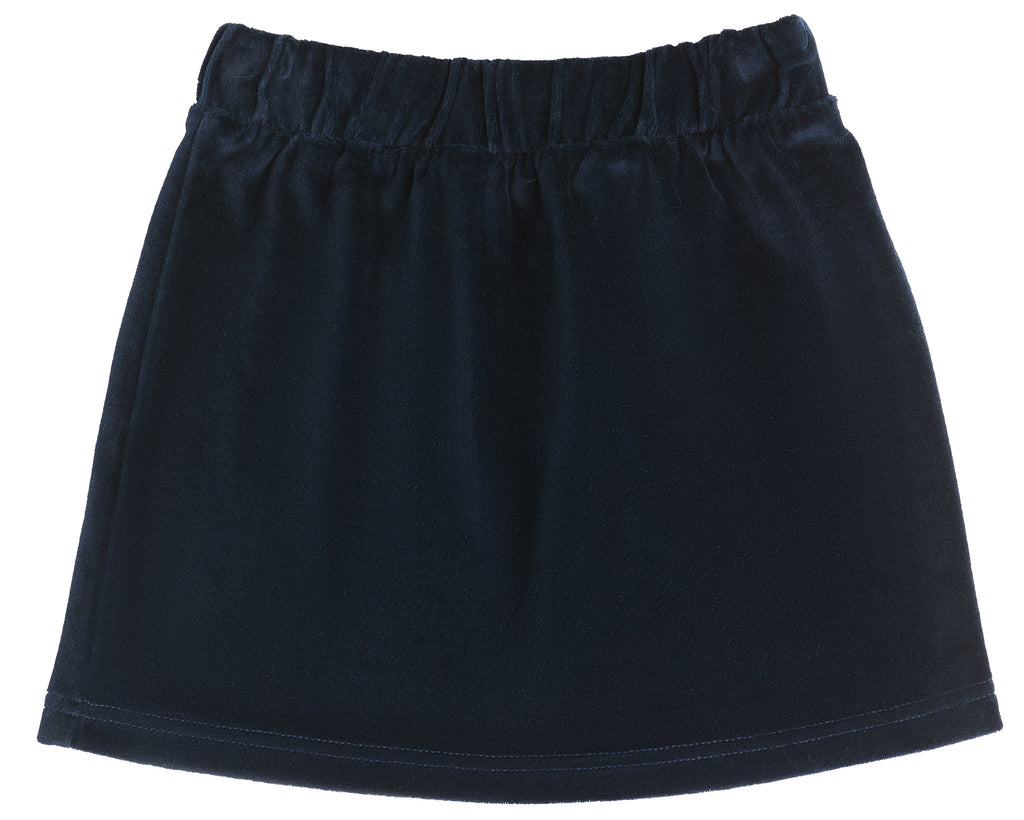 2304 AB |   Kids Velvet Skirt - Night Blue